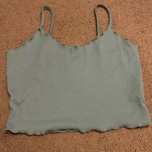 blue cropped shein top